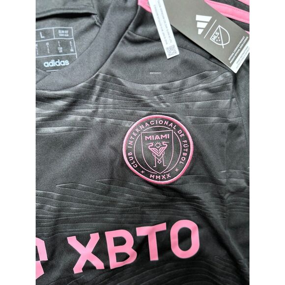 Adidas Inter Miami MLS 2023 Away Soccer Football Jersey Black HI1888 Men's large - Picture 5 of 10